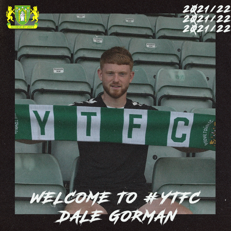YTFC's tweet photo. ✍️ Welcome to #YTFC, Dale Gorman.