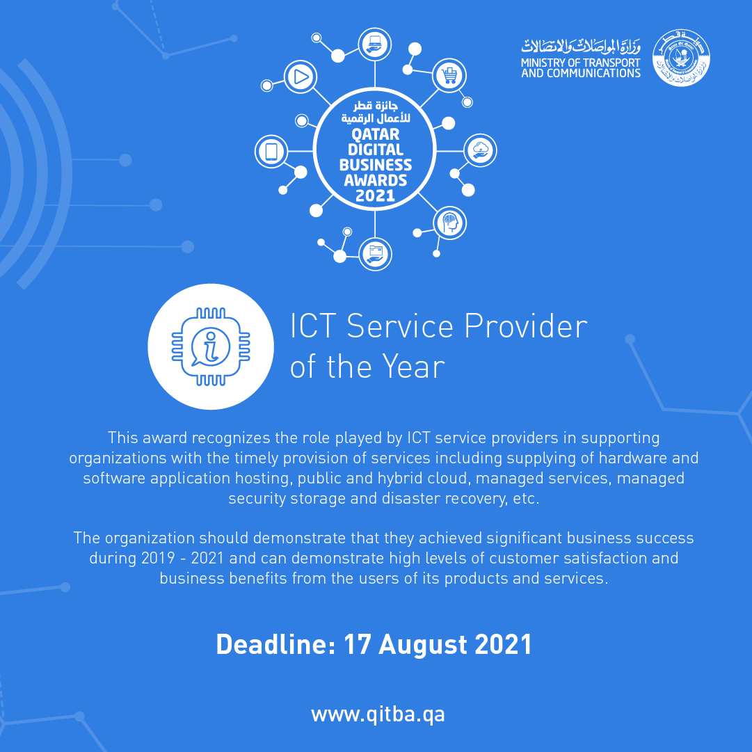 MOTQatar's tweet photo. Do you think you deserve one of Qatar Digital Business Awards? Get a chance to be recognized as one of the champions of Qatar’s Digital landscape.
Deadline extended, Apply now.
🔗 https://t.co/3rTjQYzpiH
#qdba #business #digital https://t.co/nA5Dr4Hkl8