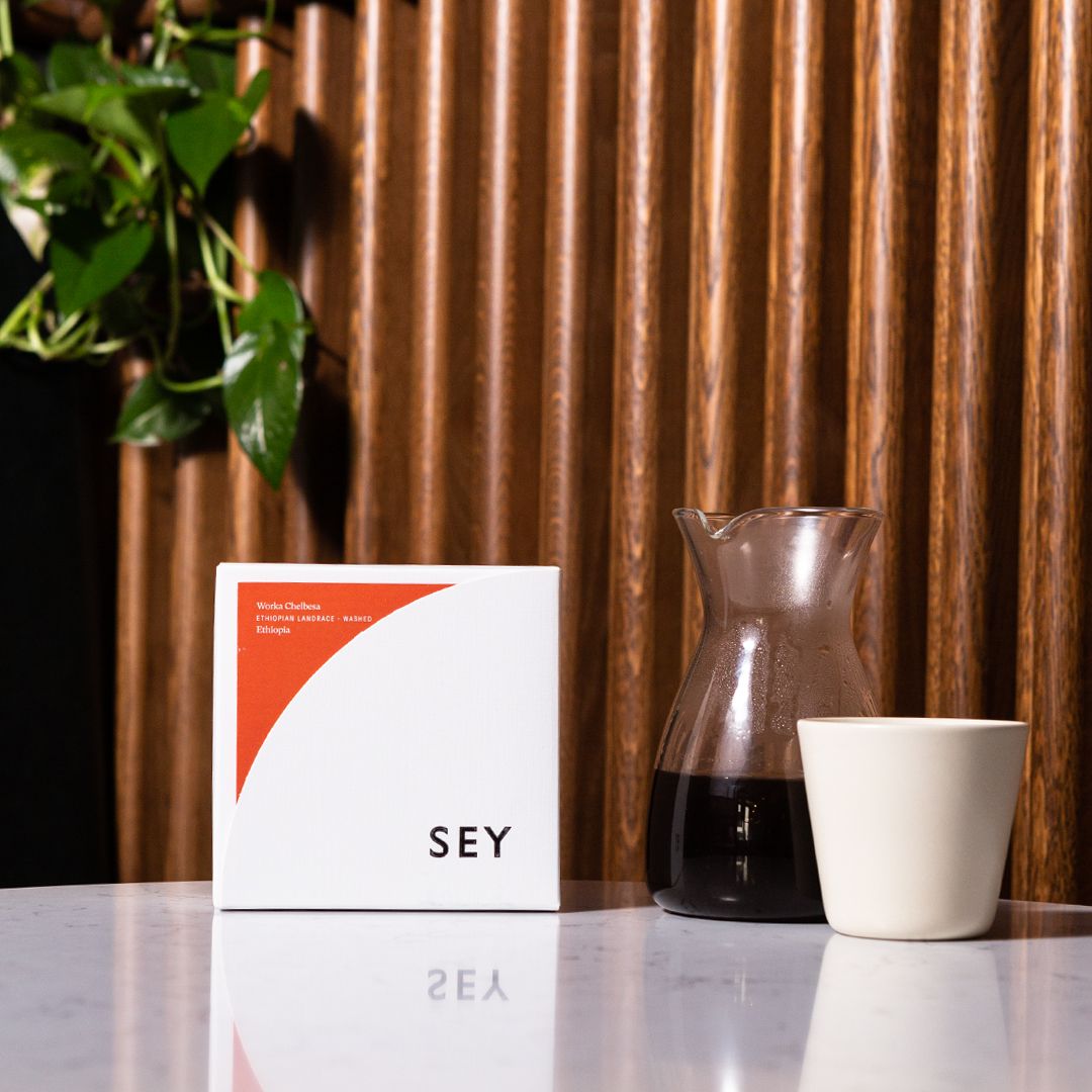 Prufrock Coffee (@prufrockcoffee) on Twitter photo Offering floral complexity with red tea, tropical fruits and peach notes, we're serving Worka Chelbesa, a delicious, sweet and juicy Ethiopian coffee roasted by <a href="/seycoffee/">SEY COFFEE</a>! Offering floral complexity with red tea, tropical fruits and peach notes, we're serving Worka Chelbesa, a delicious, sweet and juicy Ethiopian coffee roasted by <a href="/seycoffee/">SEY COFFEE</a>!