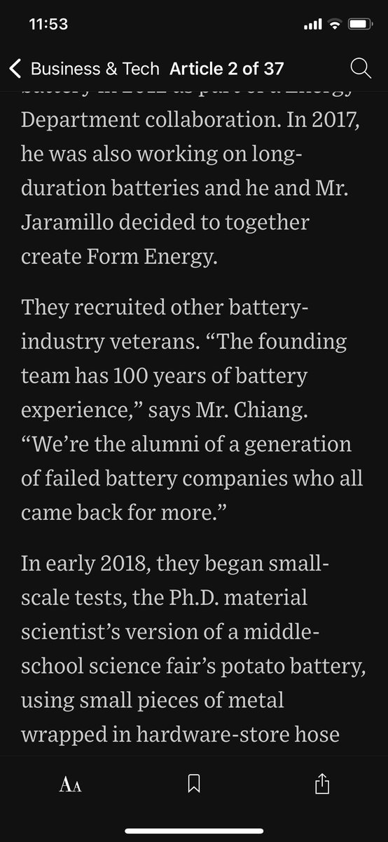 Hmm is this track record meant to inspire confidence that ⁦<a href="/FormEnergyInc/">Form Energy</a>⁩ really is the next big thing? Not saying it isn’t but from the wsj piece (which ⁦<a href="/ewesoff/">Eric Wesoff</a>⁩ calls a puff piece) i don’t see why it is so special