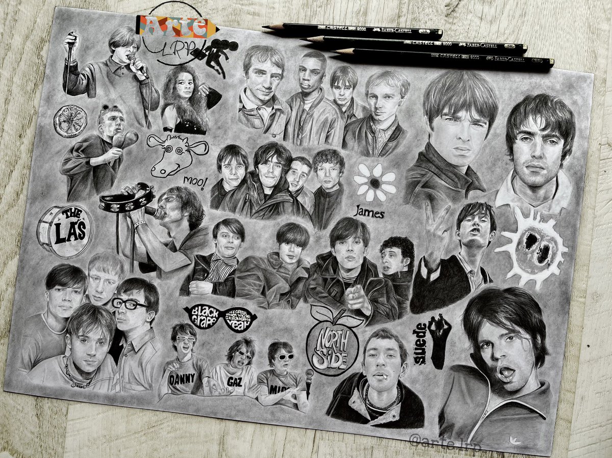 I’m giving away an A3 print of my Britpop/Indie drawing! 

To enter, just;
🔘Retweet this post
🔘Follow my page

Will draw the winner on Sunday! Good luck 🤩