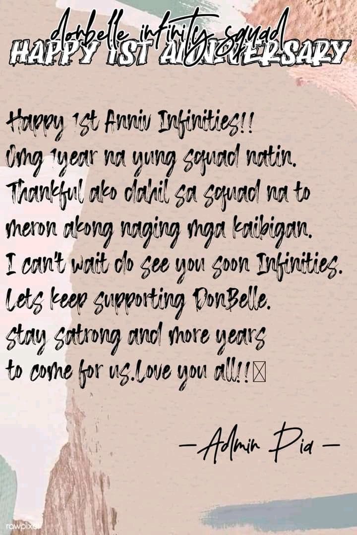 DbinfinitySquad's tweet photo. Happy 1st Anniversary DonBelle Infinity Squad!! Love y'all 🖤❤️

#DonBelle 
#DONBELLEmpire https://t.co/B9wc6ouZ9l