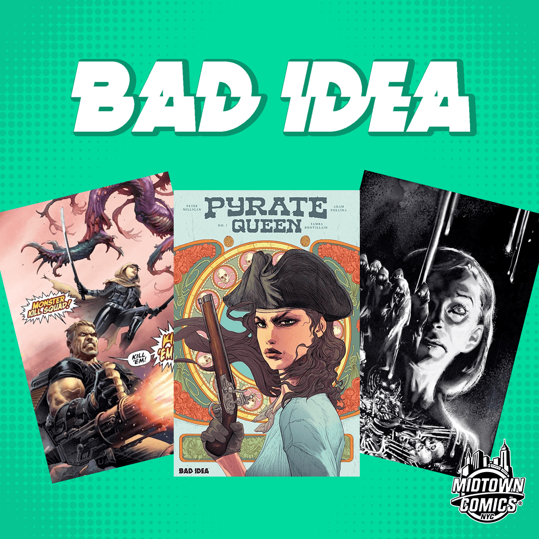 MidtownComics's tweet photo. 𝐏𝐑𝐄-𝐎𝐑𝐃𝐄𝐑 𝐍𝐎𝐖, 𝐃𝐄𝐀𝐃𝐋𝐈𝐍𝐄 𝐈𝐒 𝐓𝐎𝐃𝐀𝐘 𝟓𝐏𝐌 Thurs 07/22/21! From #BadIdea: Pyrate Queen #1, Monster Kill Squad #1, & The Lot #3 all drop on 09/01/21!
https://t.co/DGE2mxAfLO
@badideahello #PeterMilligan #ChristosGage #TomasGiorello #MargueriteBennett https://t.co/sZogC3DWDd