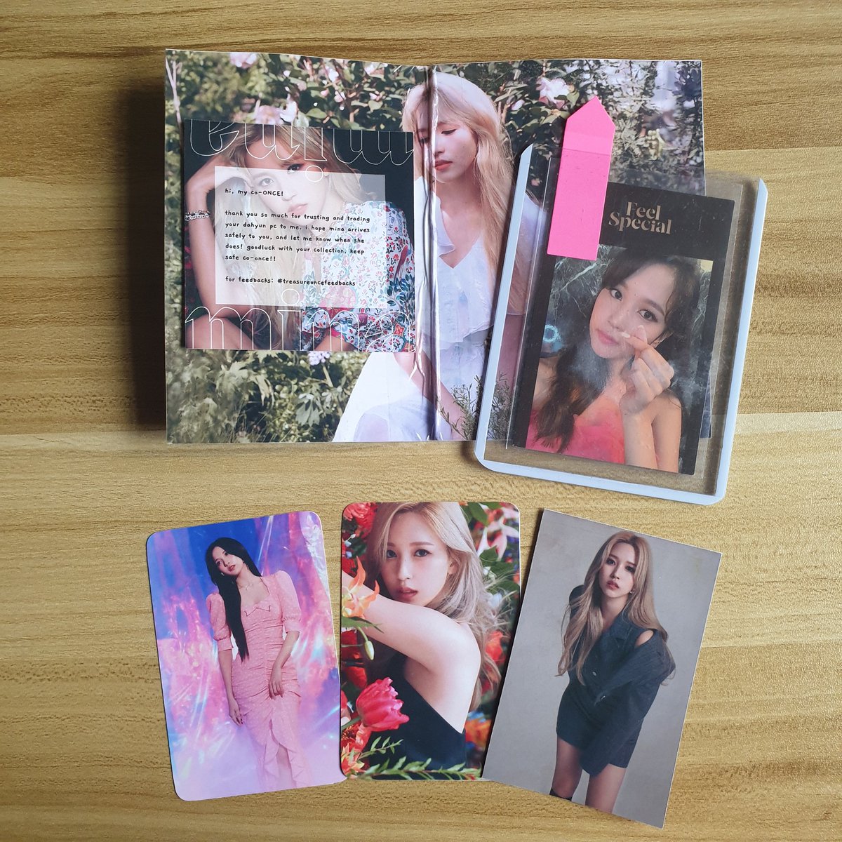 reesee_cart's tweet photo. — [📦] hii @treasureonce ! i got mina poca safely po💜~ thank you for the super cute freebies &amp; secured packaging !<33 this is one of my sisters prio pc for her collection so super thankful !❤ hoping for more trades in future !😊 thank you so much ulit !❣
#treasureoncefeedbacks https://t.co/R16Pn2umi1