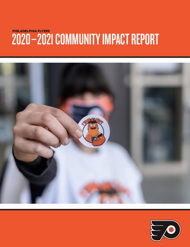 FlyersCharities's tweet photo. Over the past year, we have amplified our efforts to give back to the community through programs, initiatives and in-kind donations, all made possible by fans like YOU! We have summarized all the good we have accomplished in the Community Impact Report: https://t.co/JgVVry5hMx 🧡 https://t.co/oe8UizdjKQ