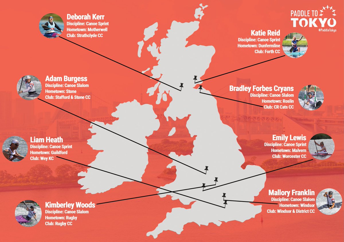 🗺📍 Check out the home towns and local canoe and kayak clubs of our Olympic athletes - that have played a vital role in the development and progression of the athletes selected for Tokyo 🇯🇵 🗼

To find out more about clubs in your local area visit 

⬇️⬇️

gopaddling.info/find-paddling-…