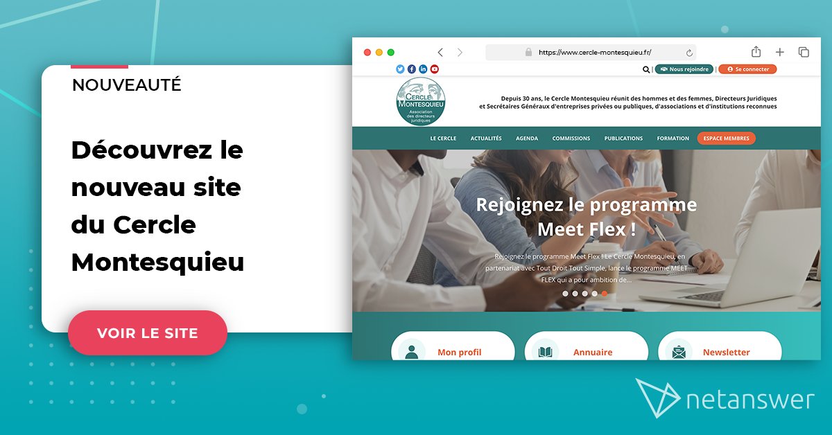 [NOUVEAUTÉ  📢]

Découvrez le nouveau site de 
<a href="/CercMontesquieu/">Cercle Montesquieu</a>  !

cercle-montesquieu.fr

Merci d'avoir fait confiance à Netanswer !