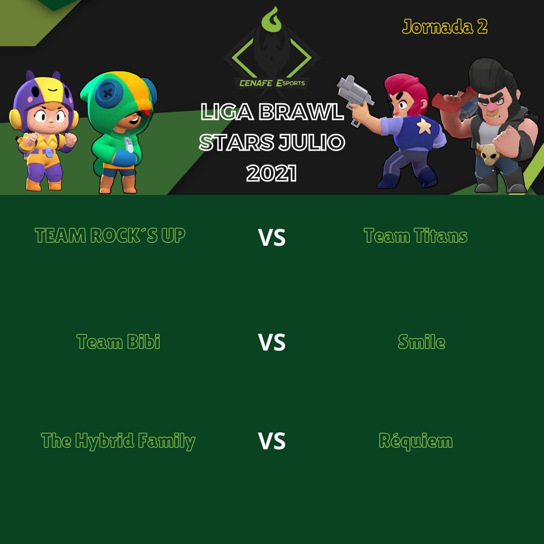 🏆Jornada 2
Ya tenemos los próximos enfrentamientos que se jugarán a lo largo de la semana.
#CenafeBrawlStars #eSports