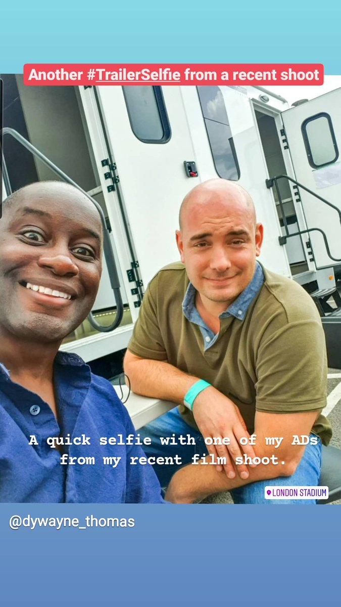 Dywayne_Thomas's tweet photo. Here's another #BTS trailer selfie with one of my ADs, Pedro Rilhó, before travelling to set to shoot a scene for project #SH. 

#TrailerSelfie #OnSetLife #ActorsLife #NicôleLecky #BonafideFilms #SUPERHOE #BBC3 #DywayneThomas https://t.co/o1MGypghqV