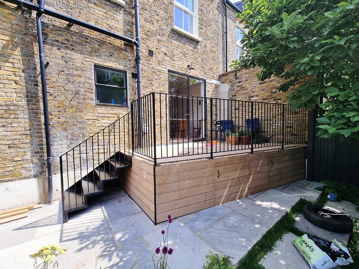 Black powder-coated railings we’ve recently completed in London #london #brightonandhove #powdercoating