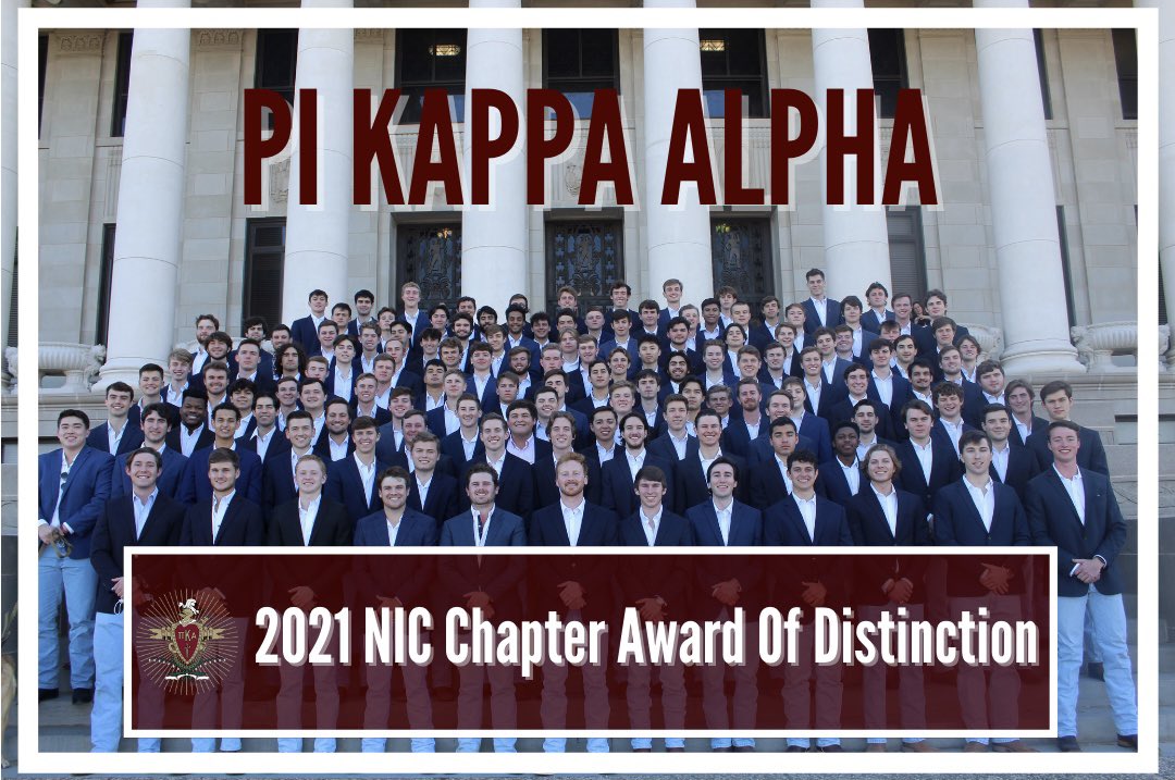 The North American Interfraternity Conference (NIC) has honored us Theta Theta at Texas A&amp;M with the prestigious Chapter Award Of Distinction. Only six chapters across all NIC organizations were presented with this award.