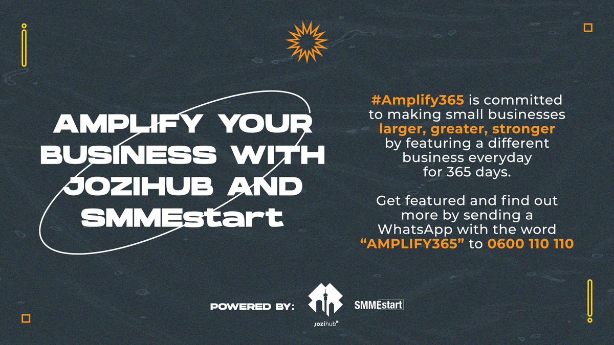 Have you signed up to have your business featured yet? All chosen businesses will also receive a paid digital Ad, targetted to reach your specific audience. #AMPLIFY365
