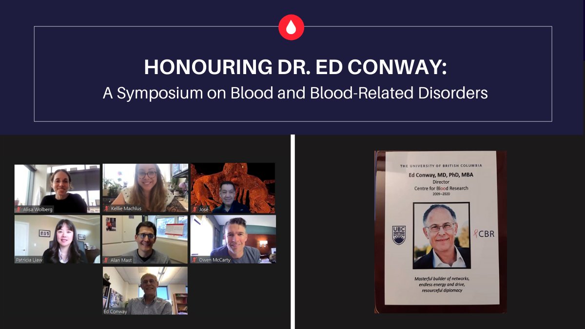 CBR_UBC's tweet photo. In May, we held a symposium to celebrate Dr. Ed Conway (@emconway99), the CBR's former Director of 11 years &amp; current PI.

Read our event recap by Marie-Soleil Smith (@MarieSunSmith, #CôtéLab), which covers Ed's legacy, the symposium's talks, &amp; more: https://t.co/PVdSiVFTjN https://t.co/CJDN0W1BNU