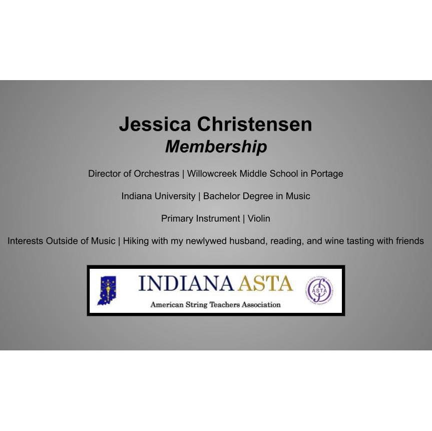 IndianaASTA's tweet image. Meet our Membership Chair ➡️ Jessica Christensen
@IUBloomington @Portage_Schools 
#MusicEducation #Educators #ASTA