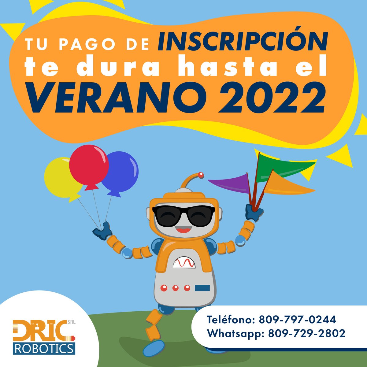 DricRobotics's tweet image. ¡El pago de la inscripción de estas clases de verano te cubren para las clases regulares por el resto del año escolar hasta el Verano 2022!  #dricrobotics #inedup #education #minerd #virtual #virtualeducation #robotics #educación #educacionprimaria #educacioninfantil #technology