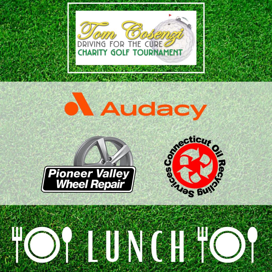 Introducing our newest Lunch Sponsors:
🍽Connecticut Oil Recycling Services LLC
🍽Pioneer Valley Wheel Repair
🍽Audacy Springfield WMAS FM 94.7
Thank you so much for supporting our mission! #FindingACure