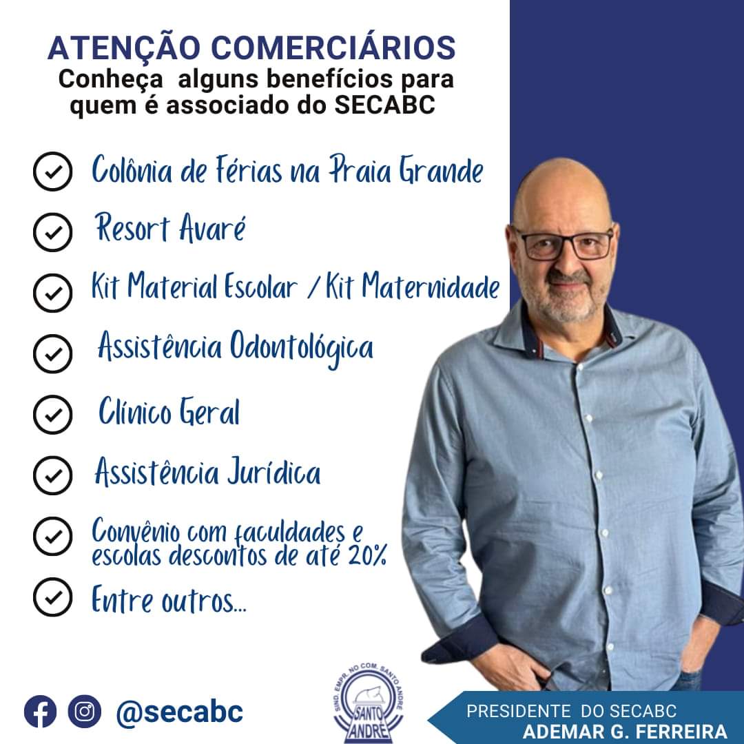 secabc's tweet image. SECABC trabalhando por você Comerciário.
.
.
✅Fique sócio e garanta seus benefícios.
.
.
.
.
#santoandré #abcpaulista #sãobernardodocampo #saocaetanodosul #maua #riograndedaserra #diadema #secabc #comerciarios #trabalhista #nagumo #sejasocio #secabc #abc