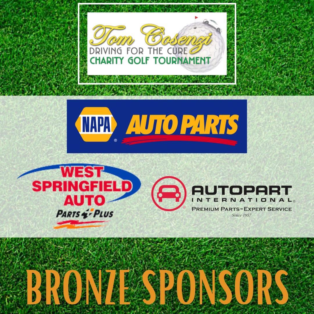 Many thanks to our newest bronze sponsors:
⛳️Yarrows Construction
⛳️Investment Center
⛳️New England Auto &amp; Truck Recyclers
⛳️NAPA AUTO PARTS CT
⛳️West Springfield Auto Parts
⛳️Autopart International
We could never do what we do without your support - thank you! #FindingACure