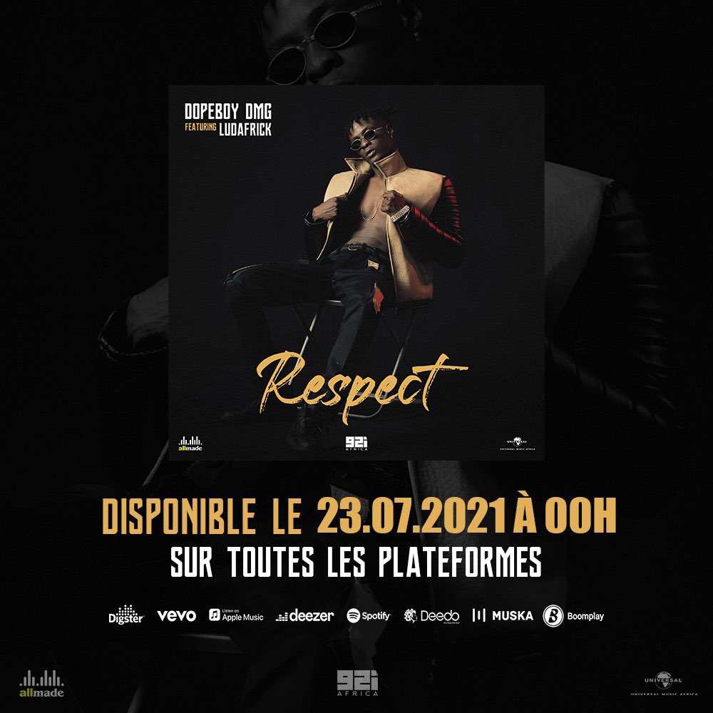 Nouveau single #RESPECT de <a href="/Dopeboydmg/">Dopeboy Dmg</a> ft <a href="/LUDAFRICKPRODZ/">ludafrick officiel</a> disponible ce soir sur toutes les plateformes à 00h 🔥🏴‍☠️