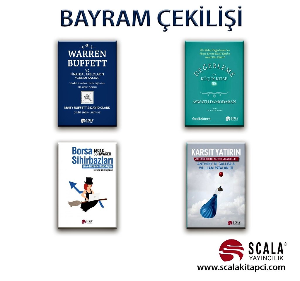 {Bayram Çekilişi}
-<a href="/ibrahim___ethem/">İbrahim Ethem Afacan</a> ve <a href="/Scala_Kitapci/">Scala Kitapçı</a> 'yı takip edip,
-Bu tweet'i RTleyen,

3 kişiye Scala Kitapçılık, aşağıda seçtiğim 4 kitabı hediye edecek.
Çekiliş: 27 Temmuz 18:10'da.