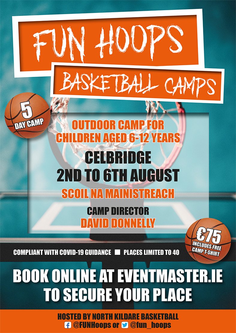 FUN Hoops camp in Celbridge on 2nd August. Limited places available. @ScoilMochua <a href="/CelbridgeGAA/">CillDroichidCLG</a> <a href="/CelbridgeCS/">Celbridge CS</a>