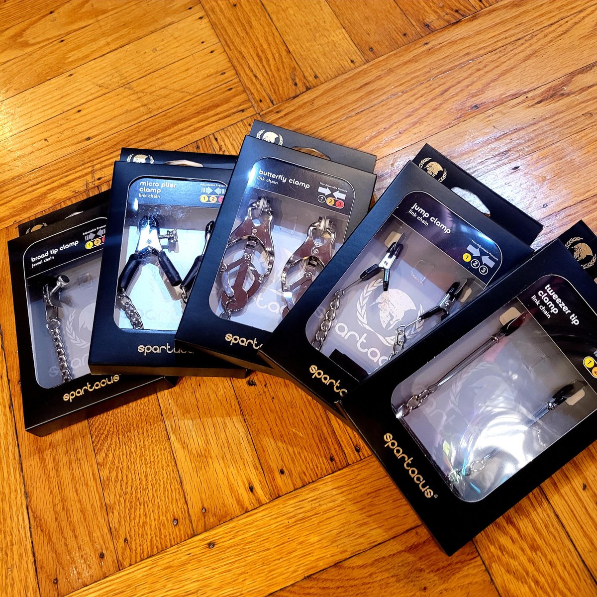 PASSIONAL's tweet photo. Pinch yourself, our collection of clamps isn't a dream!
#NipplePlay #NippleClamps #InstaBDSM #Kink #Sexploratorium https://t.co/GonwzoSagI