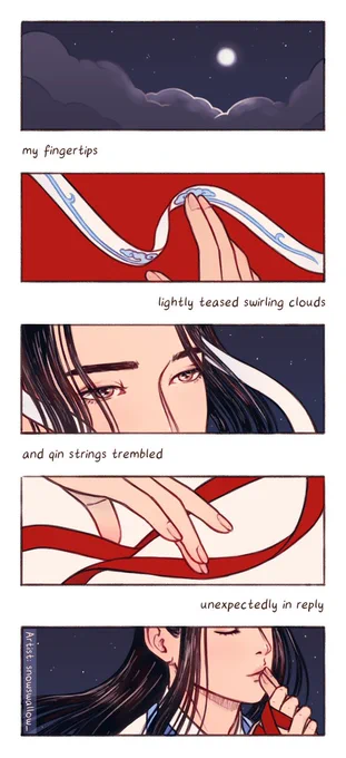 [ MDZS / CQL / The Untamed ] Fingertips--This is WWX's character song but I just drew LWJ--   曲尽陈情 (Qu Jin Chen Qing) from the CQL OST; there are several translations out there so I'll put some extra bits  #LanWangji #WangXian 
