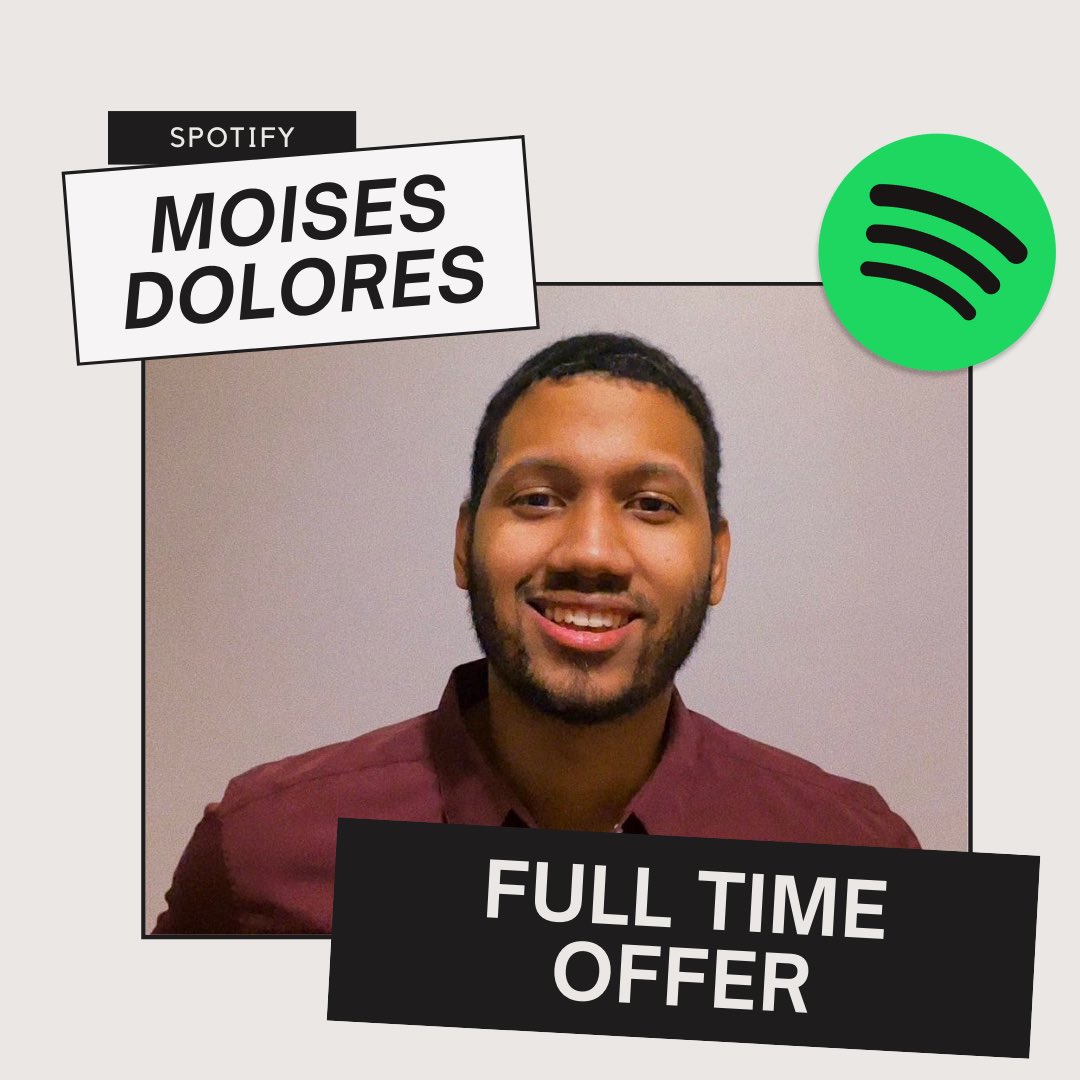 Join us in congratulating two of our Breakthrough Fellows, Denysse and Moises on their full time offers at @spotify 🎉🎶💫