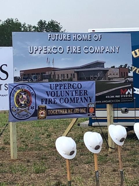 BaltCoFire's tweet photo. Yesterday #BCoFD Chief @jrund64 was in #Upperco with the Upperco VFC to break ground on a new, $8.1 million station on Fringer Rd.; @BaltCoGov will contribute $3.7 mil. Upperco is one of our best performing volunteer stations and we congratulate them on this achievement!  EA https://t.co/U4PnJCuD8d