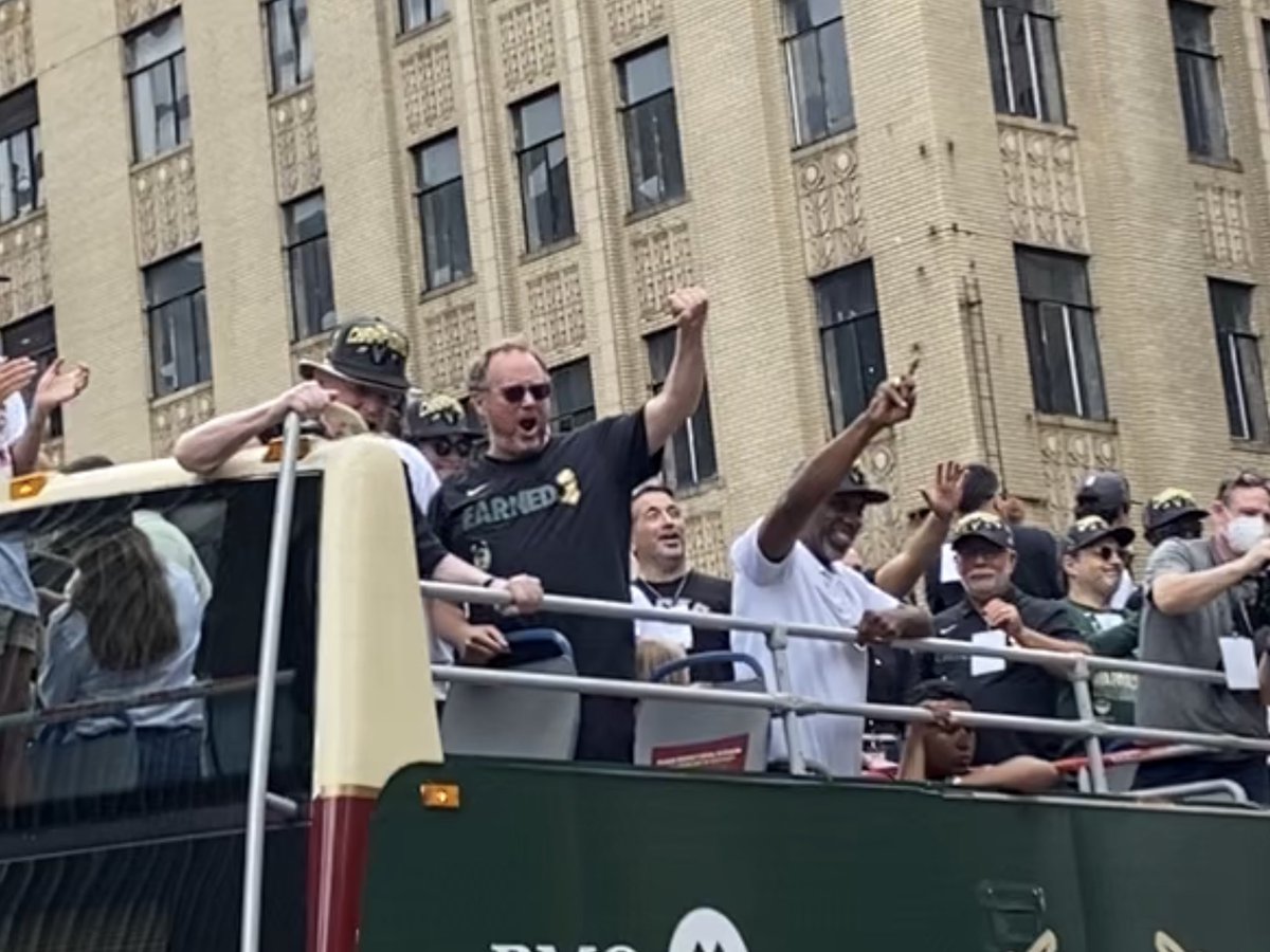 Just had the greatest 15 minute experience of my life. Felt so good for Bud. He is now coach of the WORLD CHAMPION MILWAUKEE BUCKS! 🏆