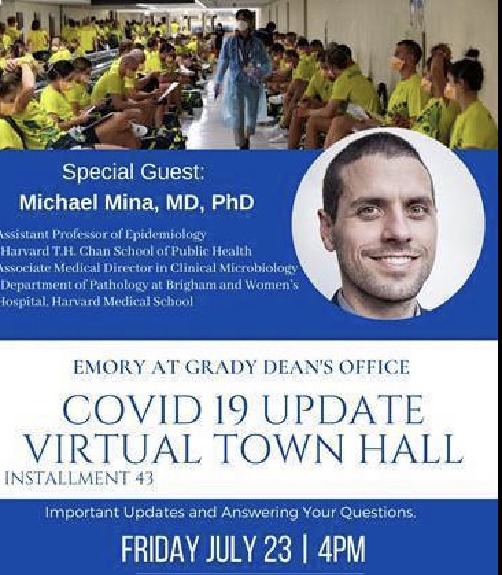 Carlos del Rio (@carlosdelrio7) on Twitter photo Excited to have β¦<a href="/michaelmina_lab/">Michael Mina</a>β© as my guest tomorrow for the β¦<a href="/EmoryatGrady/">Emory SOM at Grady Hospital</a>β© COVID Virtual Town Hall. You can watch in the β¦<a href="/EmoryMedicine/">Emory School of Medicine</a>β© Facebook page. Excited to have β¦<a href="/michaelmina_lab/">Michael Mina</a>β© as my guest tomorrow for the β¦<a href="/EmoryatGrady/">Emory SOM at Grady Hospital</a>β© COVID Virtual Town Hall. You can watch in the β¦<a href="/EmoryMedicine/">Emory School of Medicine</a>β© Facebook page.