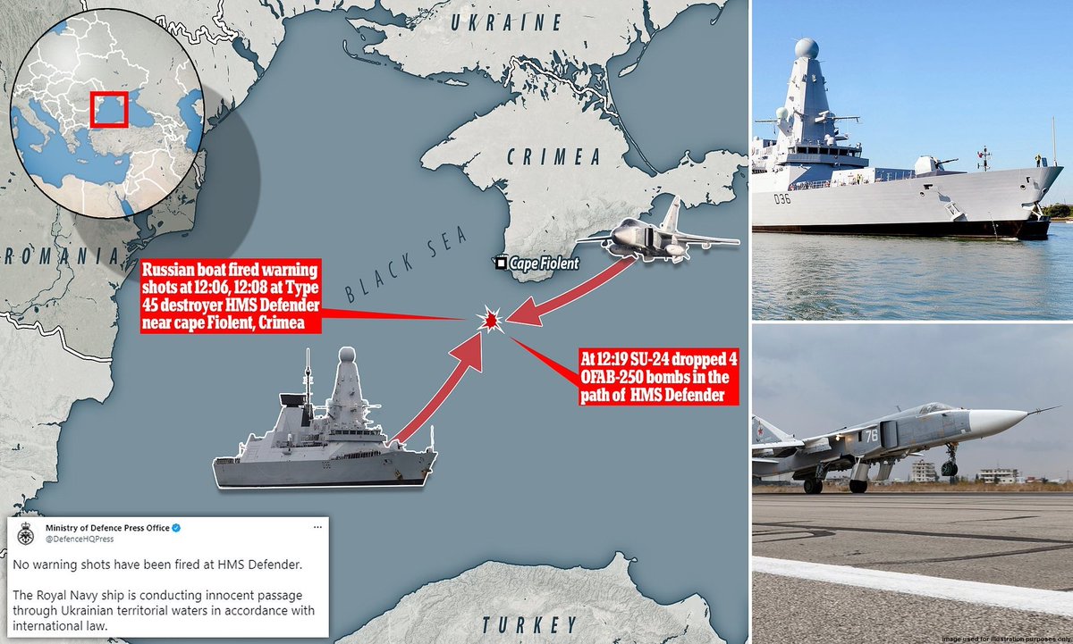 RussianEmbassy's tweet image. FM #Lavrov: Planned provocation and blatant violation of international law by #HMSDefender is probably the result of the long-term effect of Britain’s frustration over losing its former greatness. Suddenly, the “Mistress of the Sea” was not allowed to sail where it wanted.