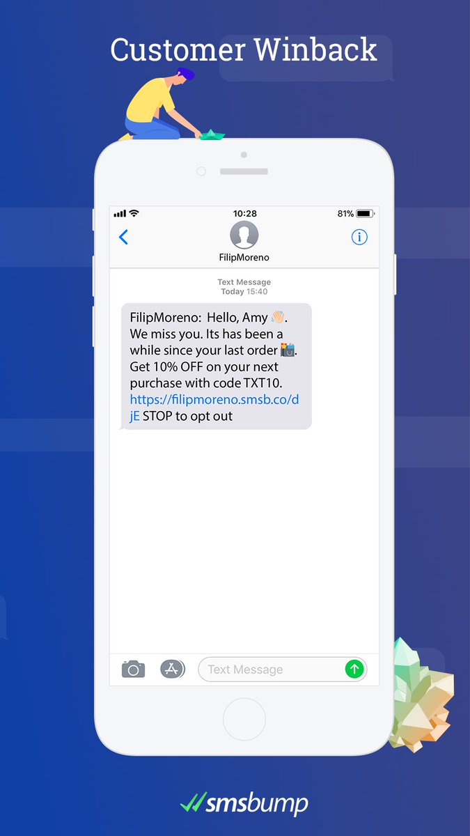 3 - SMS BUMP Vous allez pouvoir récupérer des paniers abandonné avec un taux de clic beaucoup important qu’un email. Application très puissante.