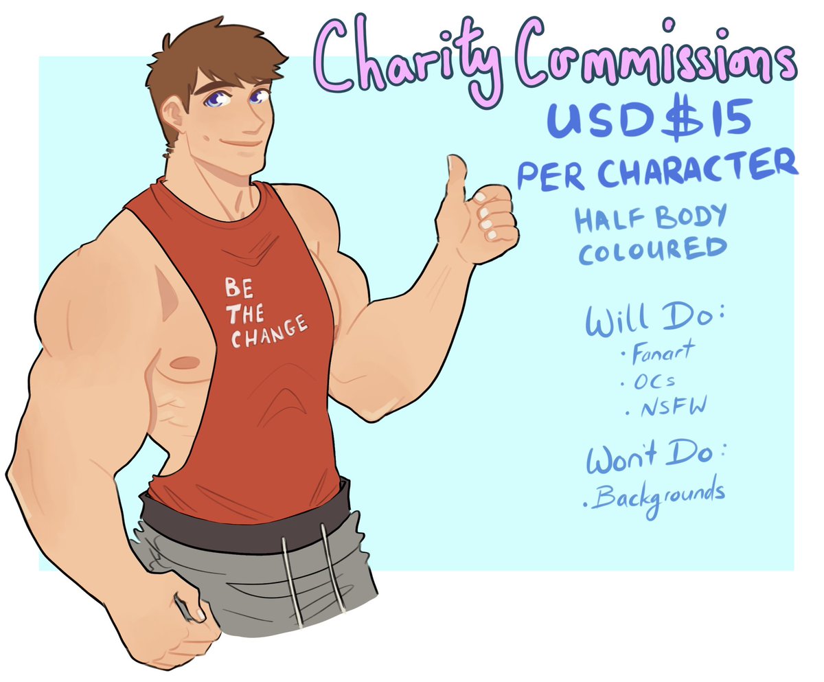I am opening commissions `til the end of the month! Everything (minus paypal and conversion fees) goes so someone in need (see below) 

Payment by paypal! 

DM if interested 😊 