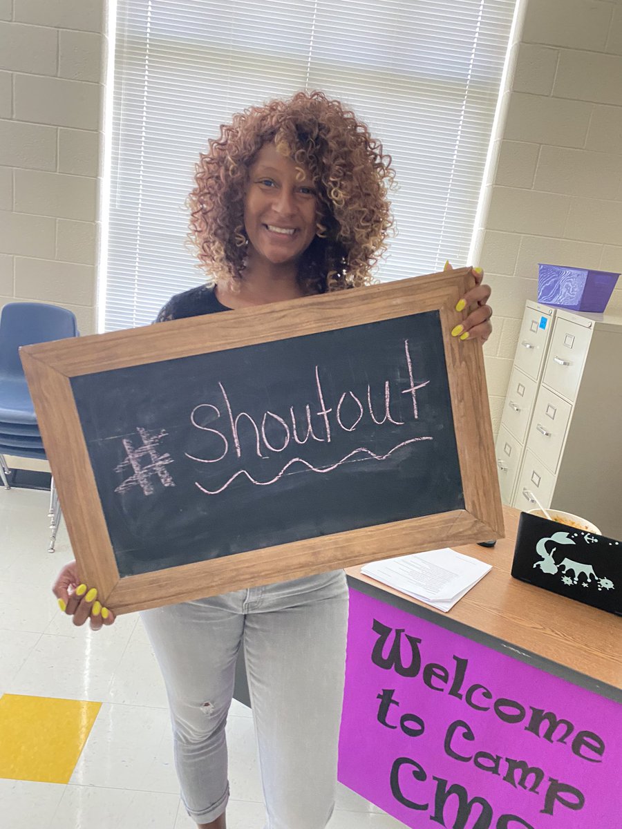 CroftColts's tweet photo. #shoutouts at #campcms These students AND teachers get so excited when their pictures are taken for the daily #shoutouts❤️@CharMeckSchools https://t.co/4qZ6bT5NQX