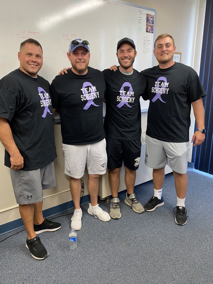 Thinking of Steve and the entire Schoenfelder family. We are behind you and can’t wait to see you this fall at some games. #schoenystrong #bleedblue <a href="/LyndaSchoenfel2/">Lynda Schoenfelder</a>