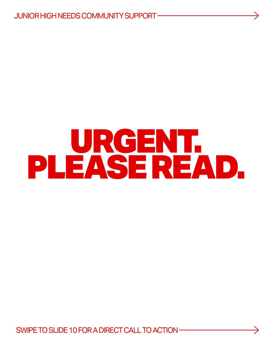 We need your help. Read more here juniorhighlosangeles.com/urgent