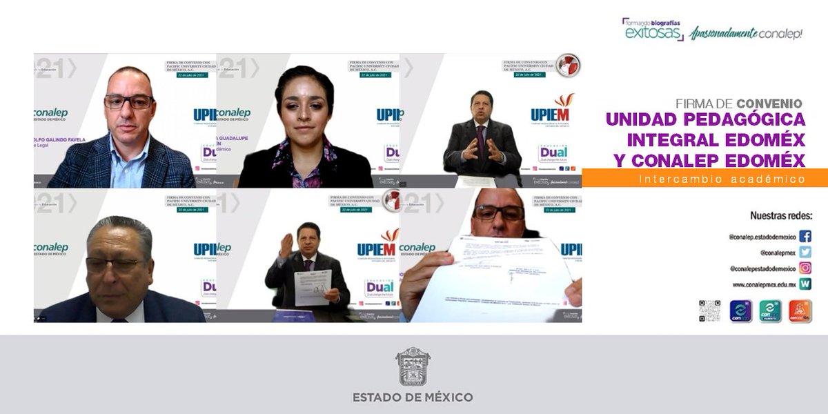 Conalep_Edomex's tweet photo. Firma de convenio @UpiemMX - #conalepmex, signan Lic. Rodolfo Galindo Favela, Rep. Legal Pacific University y Mtro. @Enrique_MenV; colaboración que beneficiará a estudiantes, docentes y administrativos de ambas instituciones en material de #EducaciónDual
#ApasionadamenteCONALEP https://t.co/3Je0OyR49z