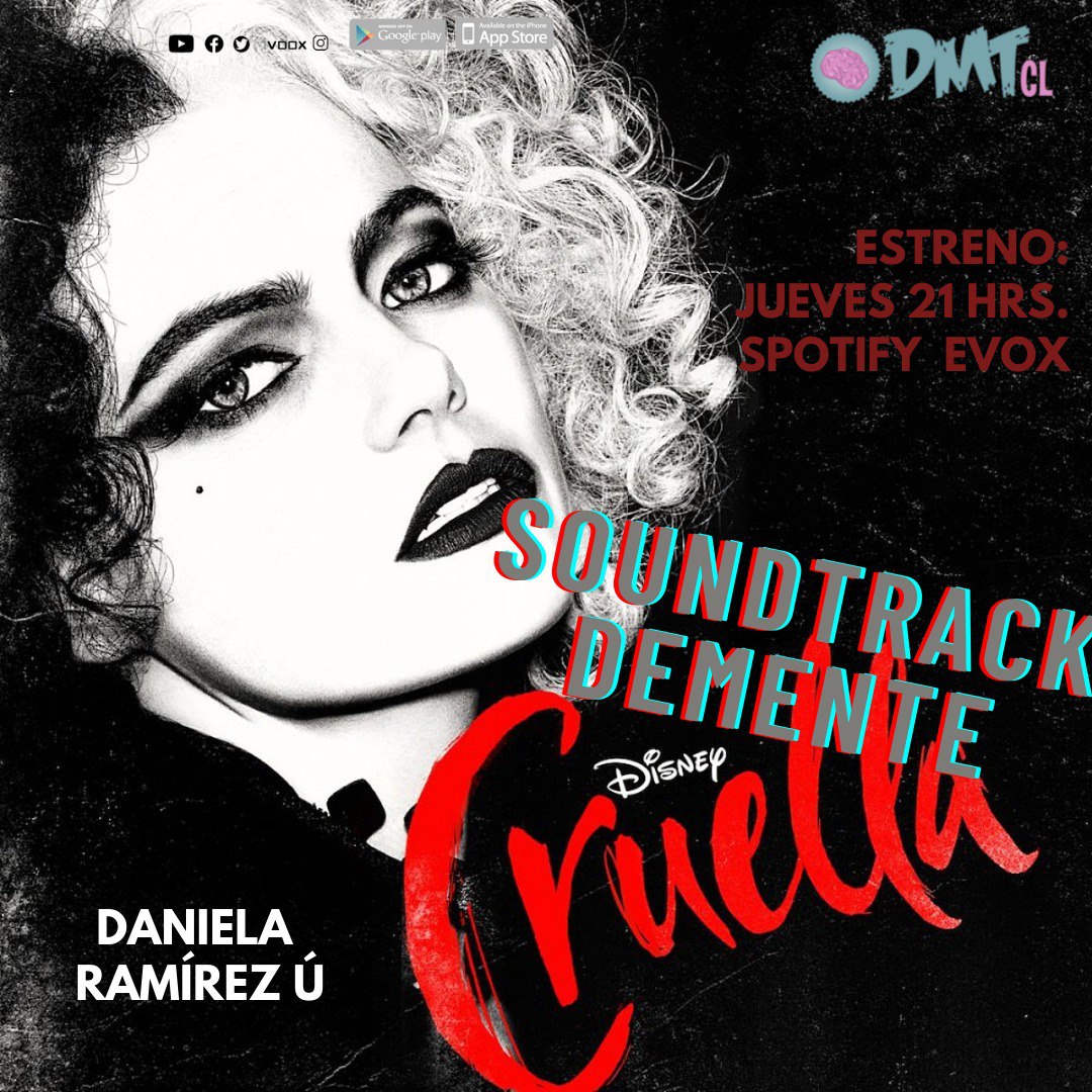 niela__'s tweet photo. Por la seรฑal de #Spotify #Evox o la web de @radiodementecl hoy el mejor programa del universo #SoundtrackDemente dรณnde hablarรฉ de esta gran pelรญcula #Cruella que debo decirles, tiene una gran #BandaSonora
#EmmaStone @EmmaThompson90 @disneyplus #Coture #AltaCostura #Soundtrack https://t.co/QzPBnRPaEv