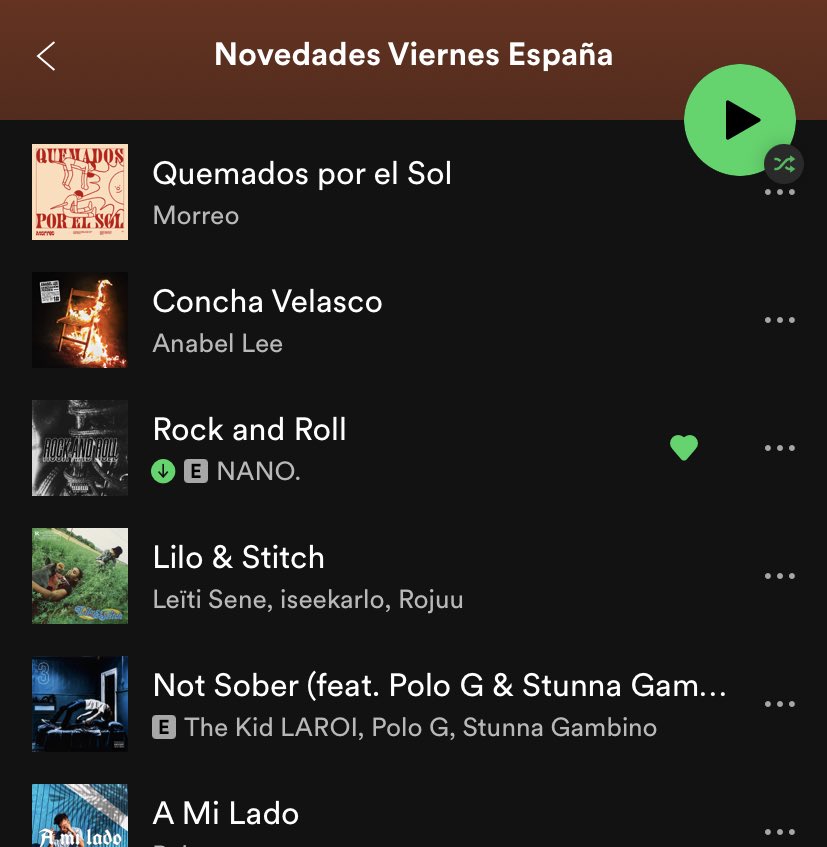 Rock And Roll está en Novedades Viernes!!! Un amor pa <a href="/SpotifySpain/">Spotify Spain</a> 🤍🙏🏽
