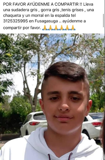 #ElParcheSolidario Por favor ayudemos a encontrarlo. En Fusagasugá.