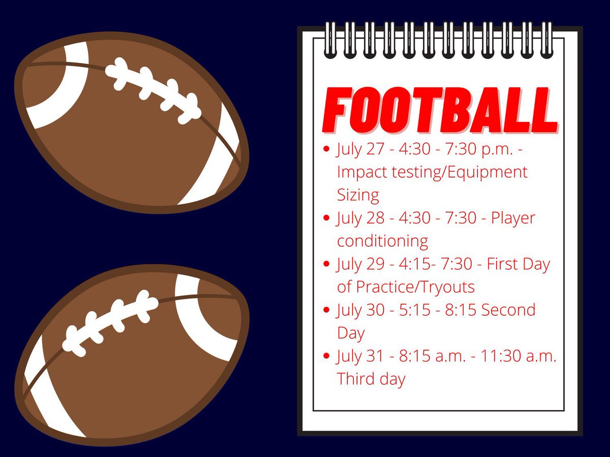 grassfield_hs's tweet photo. ‼️Save the Date‼️ 
📆Fall Sports Tryout information is listed below.❤️🐻💙 #thegrizzlyway #gogrizzlies https://t.co/TRXu4PM7Nt