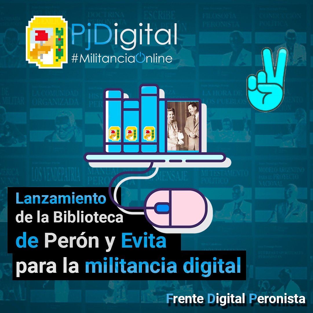 PJDigitalAR's tweet photo. 📣 Compañeros/as en la sección Material de  Estudio de nuestra biblioteca de la militancia pueden encontrar 3 libros nuevos 
ingresa ➡️ https://t.co/aXXitUbLar  bajalos a tu dispositivo 📲💻 https://t.co/RMAWobYCye