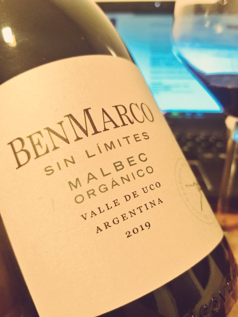 Lo probé hace 10 días y hoy vuelvo a confirmar que es un vinazo, para los que dudan de los vinos sin sulfitos.
Pura fruta y violetas, un perfume. Agradable de beber, redondito y se banca platos contundentes.
Proviene de la parte alta de Chacayes #BenMarco #EdyDelPopolo