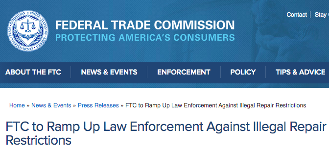 Droit à la réparation: vote unanime de <a href="/FTC/">FTC</a> pour lutter contre les pratiques contraires - corpos parlent de menace à la sécurité de leurs produits via @wired
bit.ly/3hY2DBN