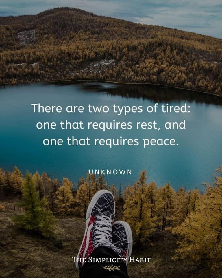 #TGIF There are two types of tired: one that requires rest, and one that requires peace. Wishing you both this weekend. Have a good one!
