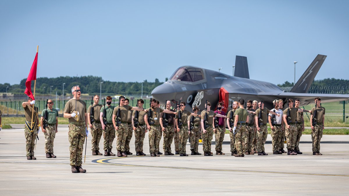 RAF_Marham's tweet photo. Personnel from @OC207Sqn  Operational Conversion Unit, have been getting back to basics this week, conducting drill training and prepping their uniform ready for their Standard Consecration Parade that will take place tomorrow. https://t.co/N1E3Cw0nls