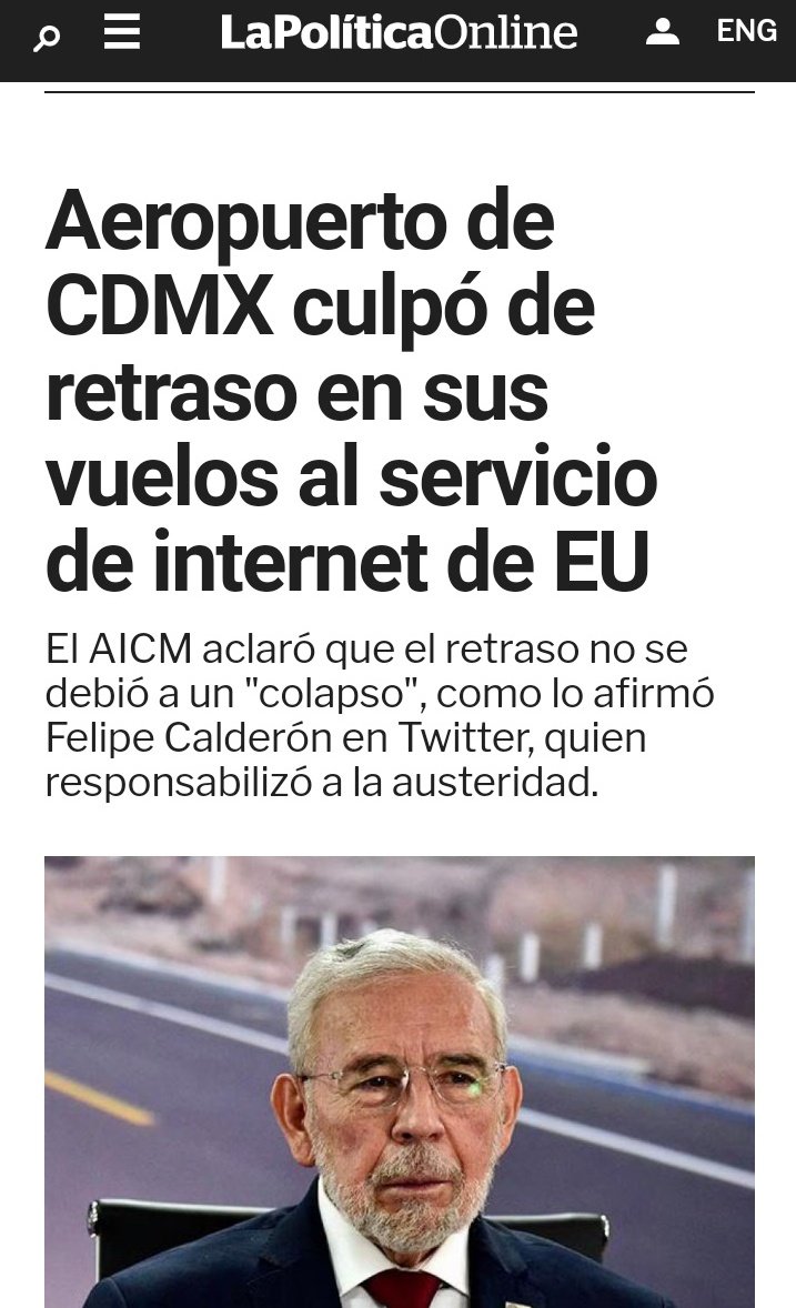 lavox_mx's tweet photo. @FelipeCalderon @Aeromexico No fue un problema del AICM

Si ko investiga primero no escriba.

Mejor díganos sobre el software qué compro para espiar a Mexicanos libres. https://t.co/SCyzs8yFWx