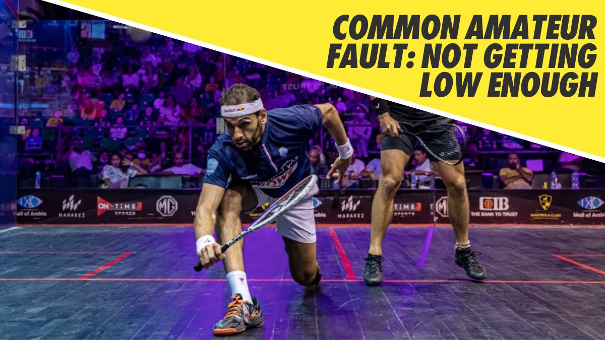 SquashSkills's tweet photo. Amateurs tend to be very limited with the amount of softening of the knees that they use.
Check out this useful article from Jesse for some of the key benefits of getting low in your shot and using the lower half of your body more effectively: https://t.co/8sMXpLqR1f https://t.co/Ze4a6Mr7Of