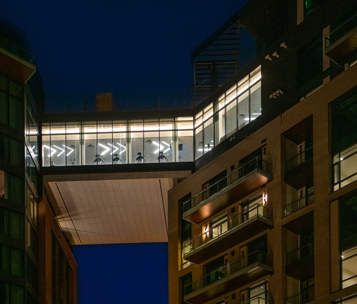 Our fitness center, located in the sky bridge, boasts some pretty spectacular views and also offers a massive work out space with endless fitness options. You can find us on the pelotons 😍

Photos by <a href="/DenverPhoto1/">Teri Fotheringham Photography</a>
